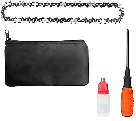 JYGMPRO Tool Bag for 6 inch Mini Chainsaw, Includes 1 Bottle of Oil, 1 Chain for 6 Mini Chainsaw, 1 Screwdriver