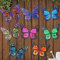 Metall-Schmetterling-Wandkunst, 3D-Schmetterling, hängende Wanddekoration, Skulptur für Balkon, Terrasse, Wohnzimmer, Garten, Zaundekoration (schöner Stil), 8 Stück