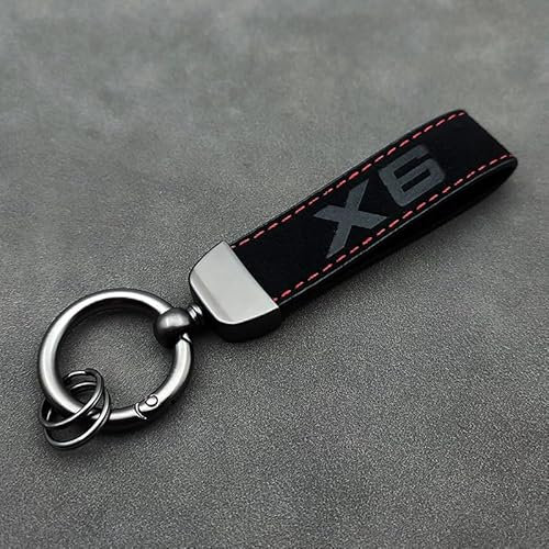 MARLEA Porte-clés de Voiture pour BMW X1 X2 X4 X3 Keychain X5 X6 X7 GT,Anti-Rouille Anti Perdu Clé de Voiture Anneau Accessoire,BMW X6