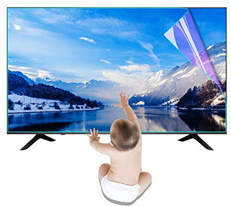 SONAXO Protecteur d'écran Anti-éblouissement 32-75 Pouces, Anti-lumière Bleue/Moniteur Anti-UV/écran TV, Film givré, taux Anti-Radiation augmenté, réduit la Fatigue visuelle (A 75 inches 1645x930 mm)