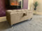 SK LUXURY LIVING Ottoman Storage Box - Engineered Wood Fabric Buttons Luxurious Plush Velvet Ottoman Storage Bench, Perfectly Designed Ottoman for Bedroom Storage (Mink Plush, Legs)