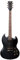 Santana Draco Standard DB - Elektrische guitarre, SG-Model, 2 x Hot PAF Humbucker, Dark Black