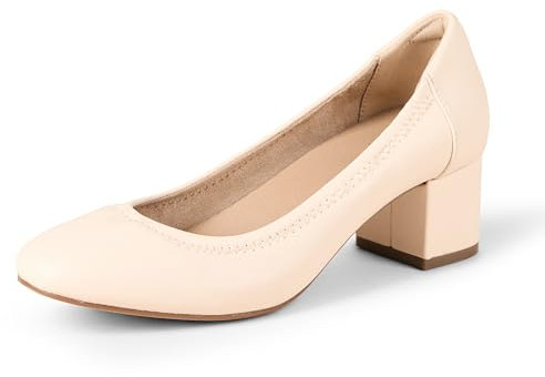 Amazon Essentials Women's Ballet Pump, Pale Beige, 6 UK