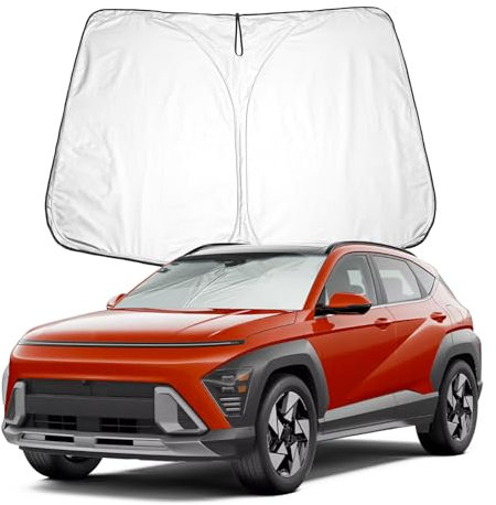 BIXUAN SX2 Parasol Compatible con Hyundai Kona SX2 2024 2025 Parabrisas para Kona SX2 Hybird EV 2024 el Coche Parabrisas Bloqueo UV Cubierta Plegable