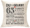 Geschenke zum 65. Geburtstag, 65 Jahren Frauen Geburtstagsgeschenke Dekoration Kissenbezug für das Drehen 65. Papa Mama Oma Opa Tante Onkel Freund Kissen Souvenir 45 x 45 (65.)