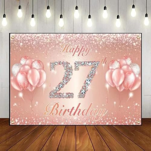 Happy 26th27th28th29th30th Birthday Background Cartoon Photo Boy Smash Cake Balloon Girl Born Party Sweet Game Mach
