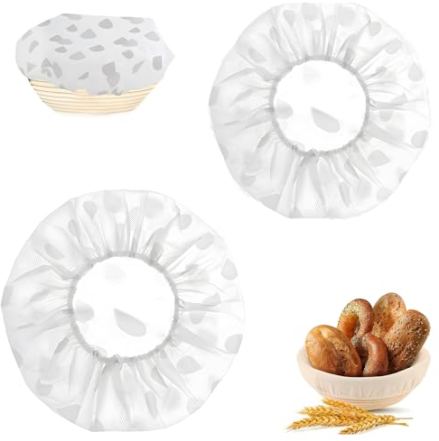 2 PCS Abdeckhauben für Gärkorb, Abdeckhauben für Lebensmittel, Brot Backen Zubehör für Gärkorb, Topf und Lebensmitte - Extra Stark und Reißfest -ø 27 cm