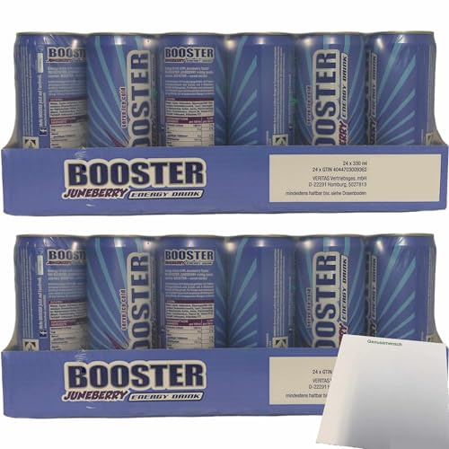Booster Energy Drink Juneberry DPG 2er Pack (48x330ml Dose) + usy Block