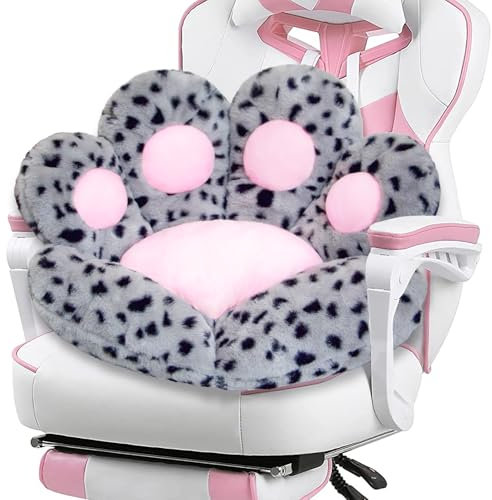 DOBUONO Katzenpfotenkissen, Kawaii-Büro-Schreibtischstuhlkissen, bequem, Plüsch, Katzenpfotenform, Gaming-Stuhlkissen, Bär, niedliches Sitzkissen für Mädchen, Kawaii-Zimmer, Schlafzimmer, Dekoration