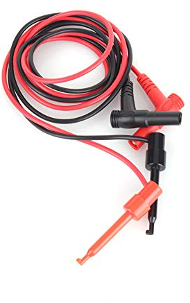 Test Hook Clip, 1 Pair Banana Plug To Test Hook Clip Probe Leads Cable Measurement Breadboard Jumper Wires for Multimeter Electrical Testing, Component Connecting