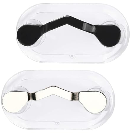Semazz Magnetic Magnetische Brillenhalter,2 PCS Edelstahl Brillenclip Stand Magnetische Brillen Clips Brillenhalter Pin Badges Clips für Frauen Männer Sonnenbrillen Kopfhörer