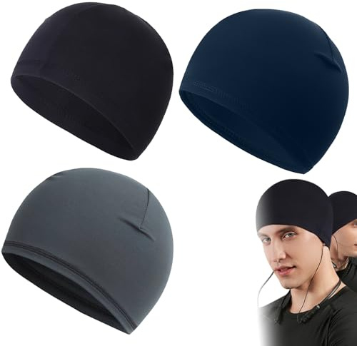 Biglumin Radsport-Bandana – Radmütze, Bandana-Mütze, Sommer-Radmütze, Fahrradzubehör, elastische, atmungsaktive, schweißhemmende, schnell trocknende Kappe. (3 Stück)