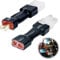Kasoud T Plug Connector Female and Male Deans, 2PCS Rc Battery Connectors, Tamiya Style Connector to T-Plug Deans Male Female Adapter, Deans to Small Tamiya, 14awg for Rc Lipo Battery Cable Drone
