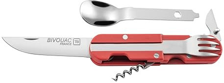 TB Outdoor Bivouac® - couteau multifonctions (Rouge)