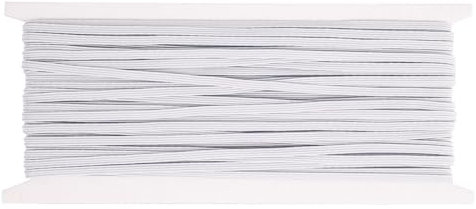 Gummiband Weiß 3mm, 18 Meter Gummibänder zum Nähen Gummilitze Elastisches Band für Hosengummi DIY DIY Handwerk Stoffe zum Nahen (Weiß, 3mm)