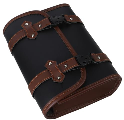 JECOMPRIS Motorrad Satteltasche Organizer Mit Doppeltem Farbdesign Vielseitige Aufbewahrung Für Lenkertasche Seiten Heckmontage Aus Strapazierfähigem Pu- Installieren Für Motorräder