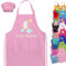 YAEILOV Delantal personalizado para niños con nombre, juego de gorro de chef personalizado, delantales personalizados, regalos para niños y niñas, cocina, horneado, pintura, 7 colores, Multicolor, S