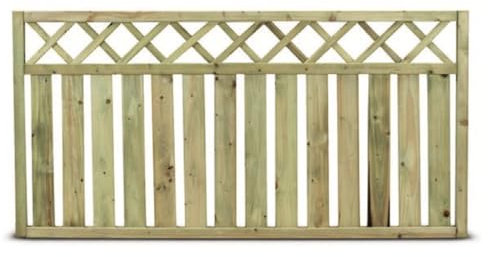 Zaun gerade Ares 180 x 90 cm Farbe Natur