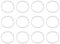 Lot de 12 anneaux ronds transparents incassables pour rideau de douche