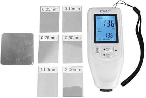 3 Einheiten Lackdicke Gaugess, Lack beschichtung Dicke Gaugess, Automatische Erkennung Digitale Schichtdicke messer, ABS, für Auto Automotive (White)