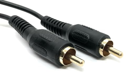 Ome Audio RCA to RCA (Phono) Male-to-Male Gold Plated Cable For CD, DVD Players, Turntables, TVs, and Amplifiers. (3m)