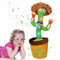 MeHoo Cactus Che Balla e Ripete con Funzione di Controllo Del Volume, Bambola di Peluche Leggera Ripetere ciò Che Si dice Baby Incoraggiare la Parola Giocattoli Regali e Decorazione Della Casa