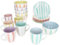 MamboCat Beach Pastello Stripes 18tlg Frühstücksset I Je 6x kleine Frühstücksteller, Müslischale & Kaffeebecher für 6 Personen mit Pastell-Streifen für Frühstück & Kaffee