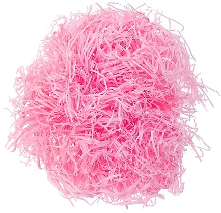 SKISUNO Rosa Graspapier Füllstoff aus Schredder 20g Beutel | Schokolade und Süßigkeiten, Geburtstags und Jubiläumsanlässe, Papierfäden zum Befüllen