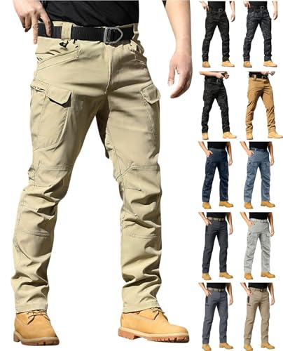 Generisch Cargohose Herren Taktische Hose wasserdichte Militär Outdoorhose mit Multi Tasche