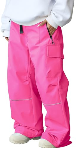 HOTIAN Skihose Damen Schneehose Wasserdicht Winddichte Warm Baggy Oversize Snowboardhose Skilanglaufhose Ski Pant Outdoorhose