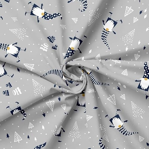 PAWOTEX Weihnachtstoff meterware baumwollstoff weihnachten jersey stoff weihnachten restposten weihnachtsstoffe jerseystoff meterware zum nähen jersey stoff kinder 100% Baumwolle 165cm x 50cm