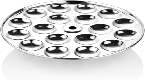 Sona Stainless Steel Mini Idli Plate, Thick Gauge, 1 Piece for Perfectly Steamed 18 Idlis (Pack of 1)