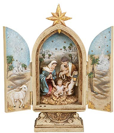 Joseph's Studio Figur der römischen Heiligen Familie, Triptychon, 25,4 cm