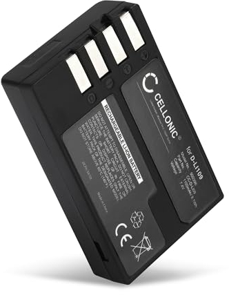 CELLONIC, Akku für Kamera, kompatibel mit Pentax D-Li109, K-r, K-70, K-30, K-50, KF, KP (7.4V, 1100mAh)