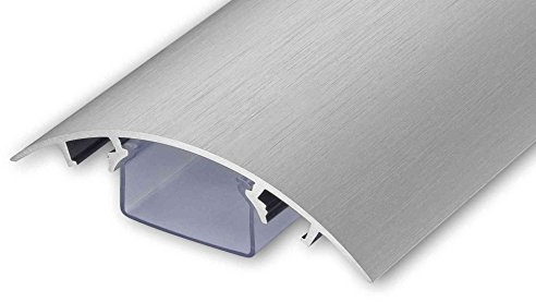TV Design Aluminium Kabelkanal Edelstahl gebürstet Look in verschiedenen Längen von ALUNOVO (Länge: 80cm)
