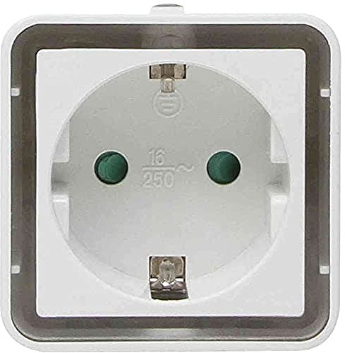Kopp LED Nachtlicht mit 2 LED´s, weiß leuchtend, 16A/250V, Steckdose max. 3.680 Watt, 195902017