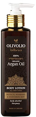 Olivolio botanics 94% natürliche Körperlotion mit 100% Arganöl ohne Mineralöl und Parabene - 250 ml