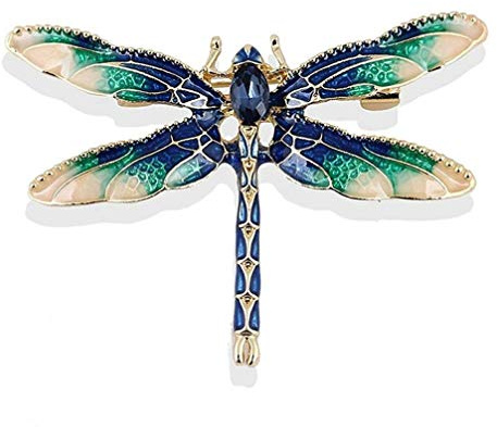 Fliyeong Elegante Libelle Vogel Brosche Kristall Tier Partei Schmuck blau kreativ und nützlich