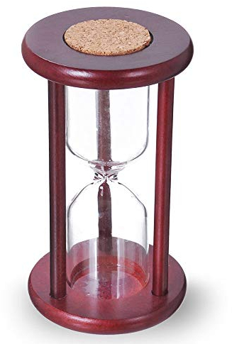 Sanduhr leer Sanduhr Holzrahmen ohne Sand