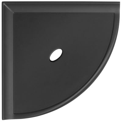 Questech 8 Corner Shower Shelf, Retrofit Shower Organizer for Tile Walls, Corner Caddy Soap Dish Bathroom Storage, Metro Flatback, Graphite Black