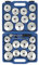 JEOBEST Kit Coiffes Filtre à Huile 23 pcs, Ensemble de clés à filtre à huile Clé pour retrait Outil de garage,Clés à filtre à huile,Bouchons de Filtre à Huile Clés Set Adaptateur pour Accessoires Auto