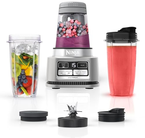 Ninja Foodi SS101 Bol à smoothie et extracteur de nutriments* 1200WP smartTORQUE 4 préréglages Auto-iQ Une base, multifonction