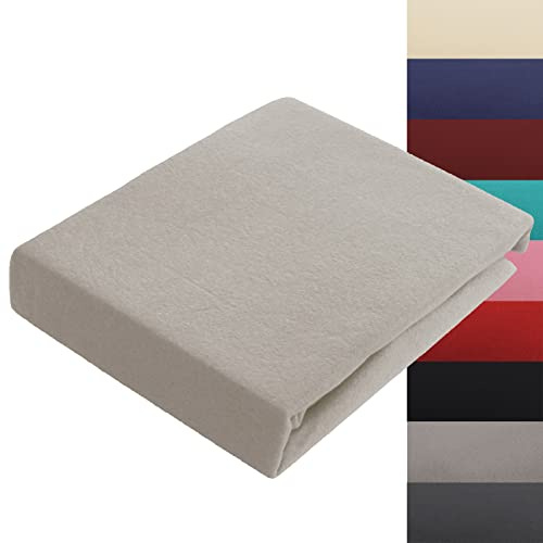 Spannbettlaken 90x200-100x200 cm Thermo Fleece Winter Flausch Bettlaken Spannbetttuch Weich Gemütlich Microfaser Teddyflausch, Farbe Grau