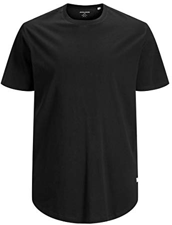 JACK & JONES Men's Essential Tee Plus Size Crew Neck Short-Sleeve Top Oversized T-Shirt JJENOA, Colours:Black, Size:6XL