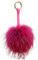 feifanshop Kaninchenfell Anhänger Taschenanhänger Schlüsselanhänger Echtfell Pelz Bommel (Pink)