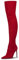 GENSHUO Stivali Alti alla Coscia da Donna con Tacco Alto 11 cm Stivali Lunghi Sexy a Punta in Pelle Scamosciata Finta con Tacco a Spillo,Rosso,38.5 EU
