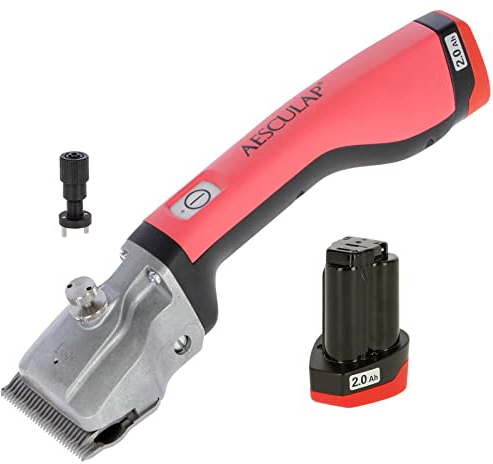 Agrarzone Edition Aesculap Schermaschine Pferde Bonum rosa | Mit 1 Akku, Justierhilfe und Schneidsatz | Kraftvolle Pferdeschermaschine | Extra leise und laufruhig | Präzises Pferde scheren