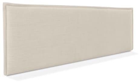 DHOME Plain Natural Leinen Kopfteil mit Einfassung gepolstertes Kopfteil Bett Modernes Schlafzimmer TOP Trending (Beige, 160cm (Betten 150/160))