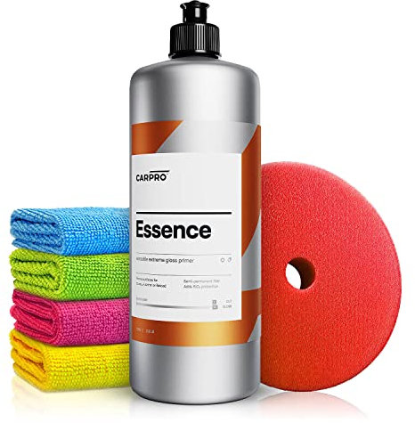 Autopolitur Set: CarPro Essence Hochglanzpolitur (1kg) - Extreme Gloss Enhancer - Hybrider Glanzverstärker - Für Exzenter oder Rotation Poliermaschinen - Auto polieren, Glanzpolitur | 6-teilig