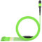 AMPCOM Cable de conexión MPO a LC 50/125μm multimodo OM5 (8 fibras, MPO a LC, tipo B, LSZH/elevador, UPC, verde lima) 5 m